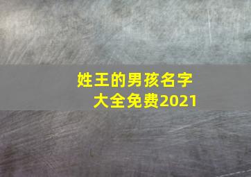 姓王的男孩名字大全免费2021