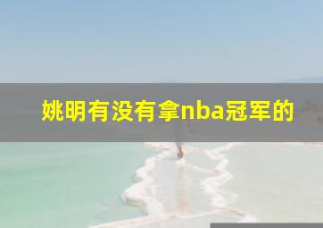 姚明有没有拿nba冠军的