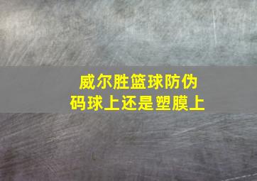 威尔胜篮球防伪码球上还是塑膜上