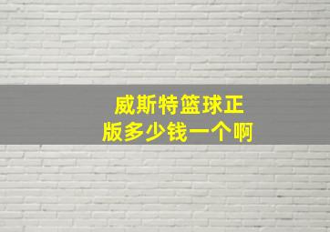 威斯特篮球正版多少钱一个啊