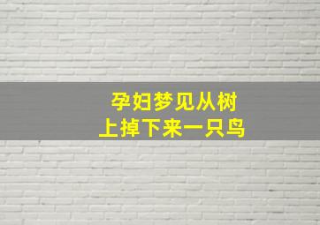 孕妇梦见从树上掉下来一只鸟