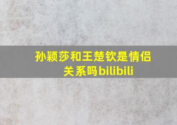 孙颖莎和王楚钦是情侣关系吗bilibili