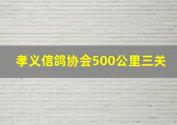 孝义信鸽协会500公里三关