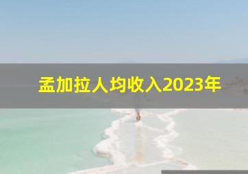 孟加拉人均收入2023年