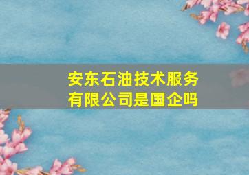 安东石油技术服务有限公司是国企吗