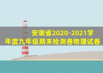 安徽省2020-2021学年度九年级期末检测卷物理试卷