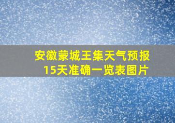 安徽蒙城王集天气预报15天准确一览表图片