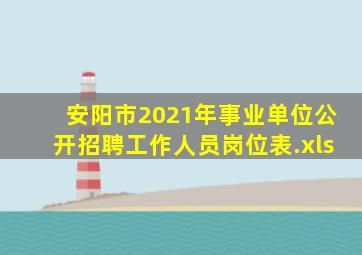 安阳市2021年事业单位公开招聘工作人员岗位表.xls