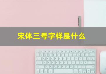 宋体三号字样是什么