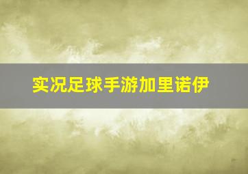 实况足球手游加里诺伊