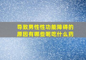 导致男性性功能障碍的原因有哪些呢吃什么药