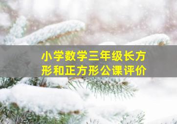 小学数学三年级长方形和正方形公课评价