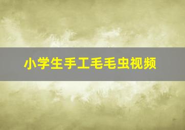 小学生手工毛毛虫视频