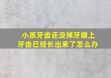 小孩牙齿还没掉牙龈上牙齿已经长出来了怎么办