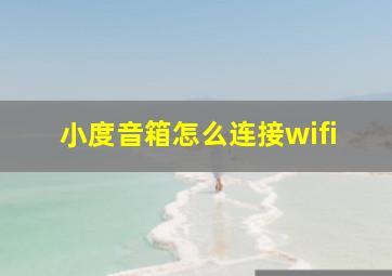 小度音箱怎么连接wifi