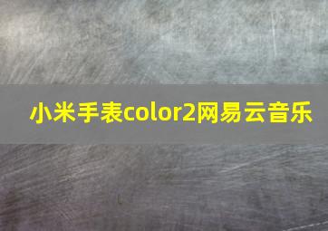 小米手表color2网易云音乐