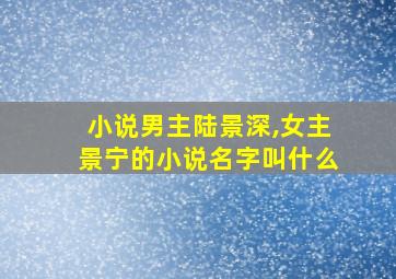 小说男主陆景深,女主景宁的小说名字叫什么