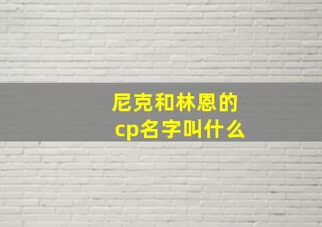 尼克和林恩的cp名字叫什么