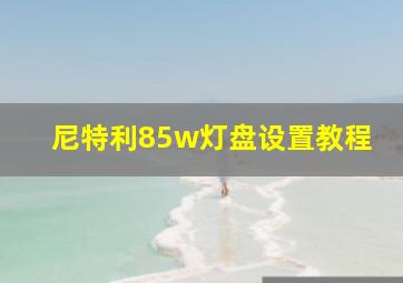 尼特利85w灯盘设置教程