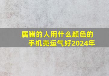 属猪的人用什么颜色的手机壳运气好2024年