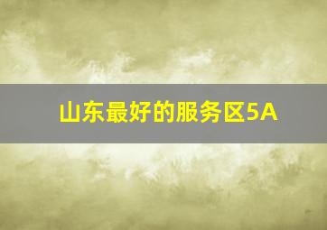 山东最好的服务区5A