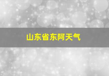 山东省东阿天气