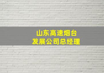 山东高速烟台发展公司总经理