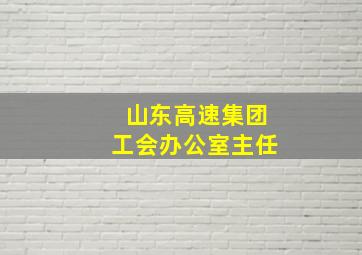 山东高速集团工会办公室主任