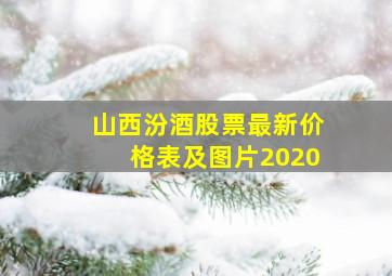 山西汾酒股票最新价格表及图片2020