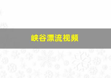 峡谷漂流视频