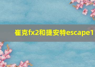 崔克fx2和捷安特escape1