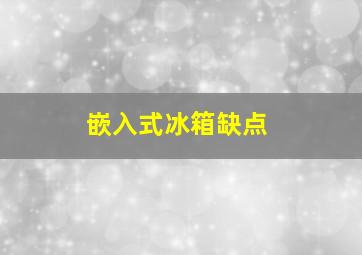 嵌入式冰箱缺点