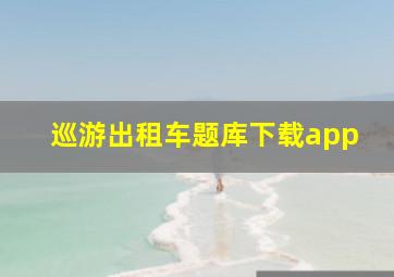 巡游出租车题库下载app