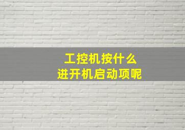 工控机按什么进开机启动项呢