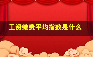 工资缴费平均指数是什么