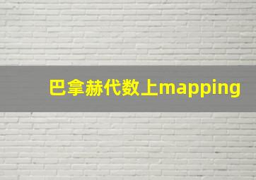 巴拿赫代数上mapping