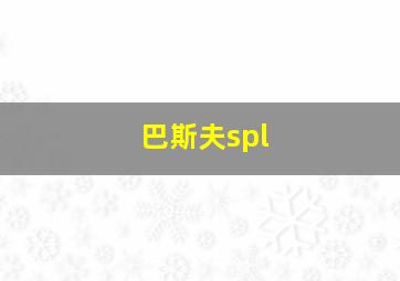 巴斯夫spl