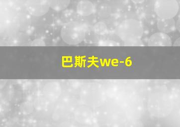 巴斯夫we-6