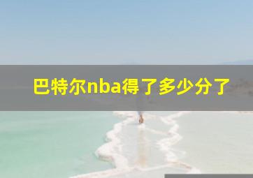 巴特尔nba得了多少分了