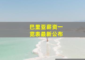 巴里亚薪资一览表最新公布