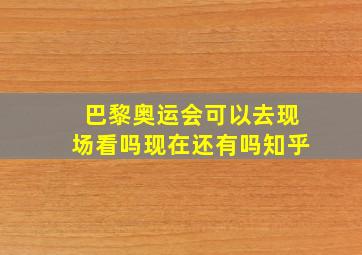 巴黎奥运会可以去现场看吗现在还有吗知乎