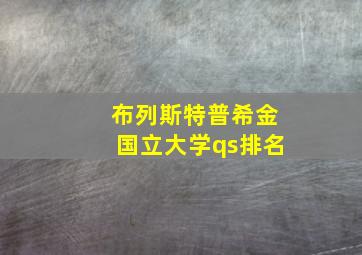 布列斯特普希金国立大学qs排名