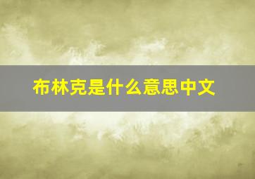 布林克是什么意思中文