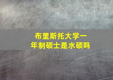 布里斯托大学一年制硕士是水硕吗