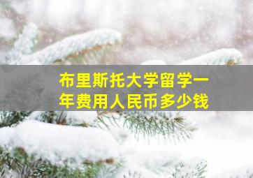 布里斯托大学留学一年费用人民币多少钱