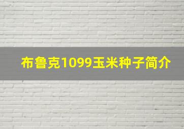 布鲁克1099玉米种子简介