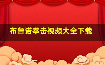 布鲁诺拳击视频大全下载