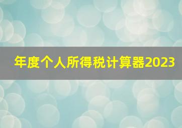 年度个人所得税计算器2023