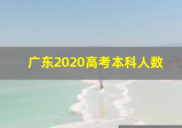 广东2020高考本科人数