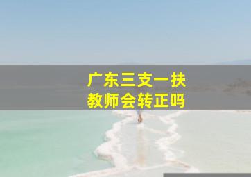 广东三支一扶教师会转正吗